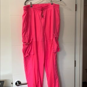 Pink nylon two piece set